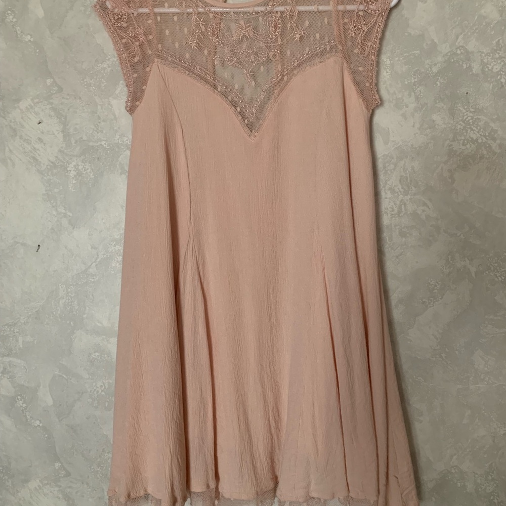 Pink baby doll dress